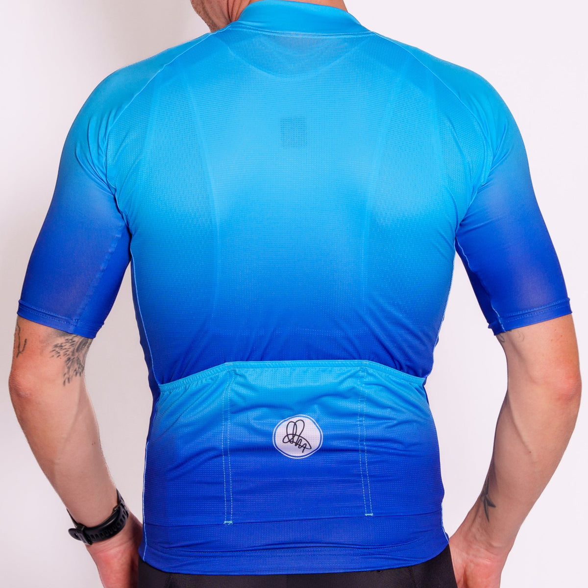 Men's Blue Dissolve Foundation Jersey Attacus Cycling