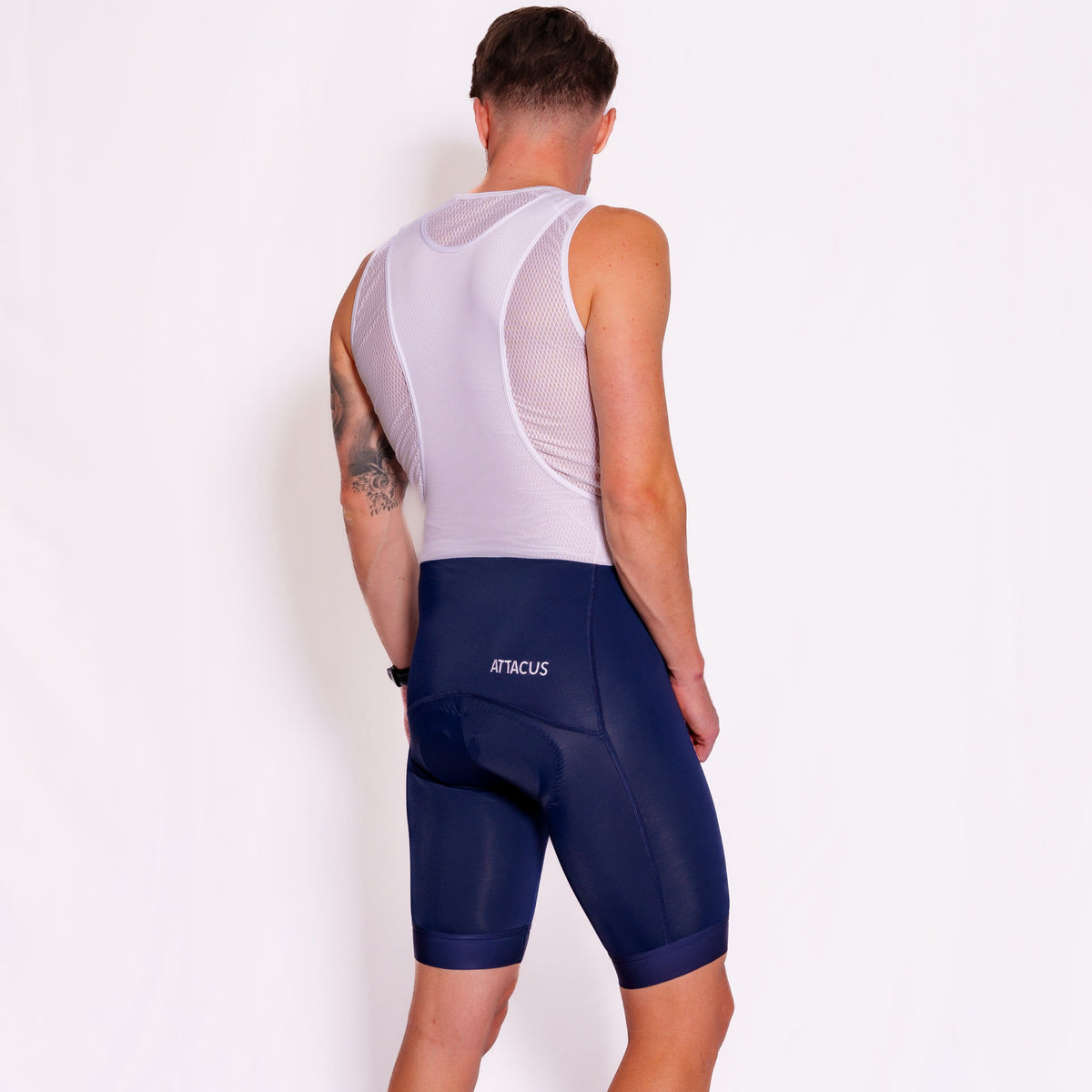 Men's Navy Foundation Bib Shorts Attacus Cycling
