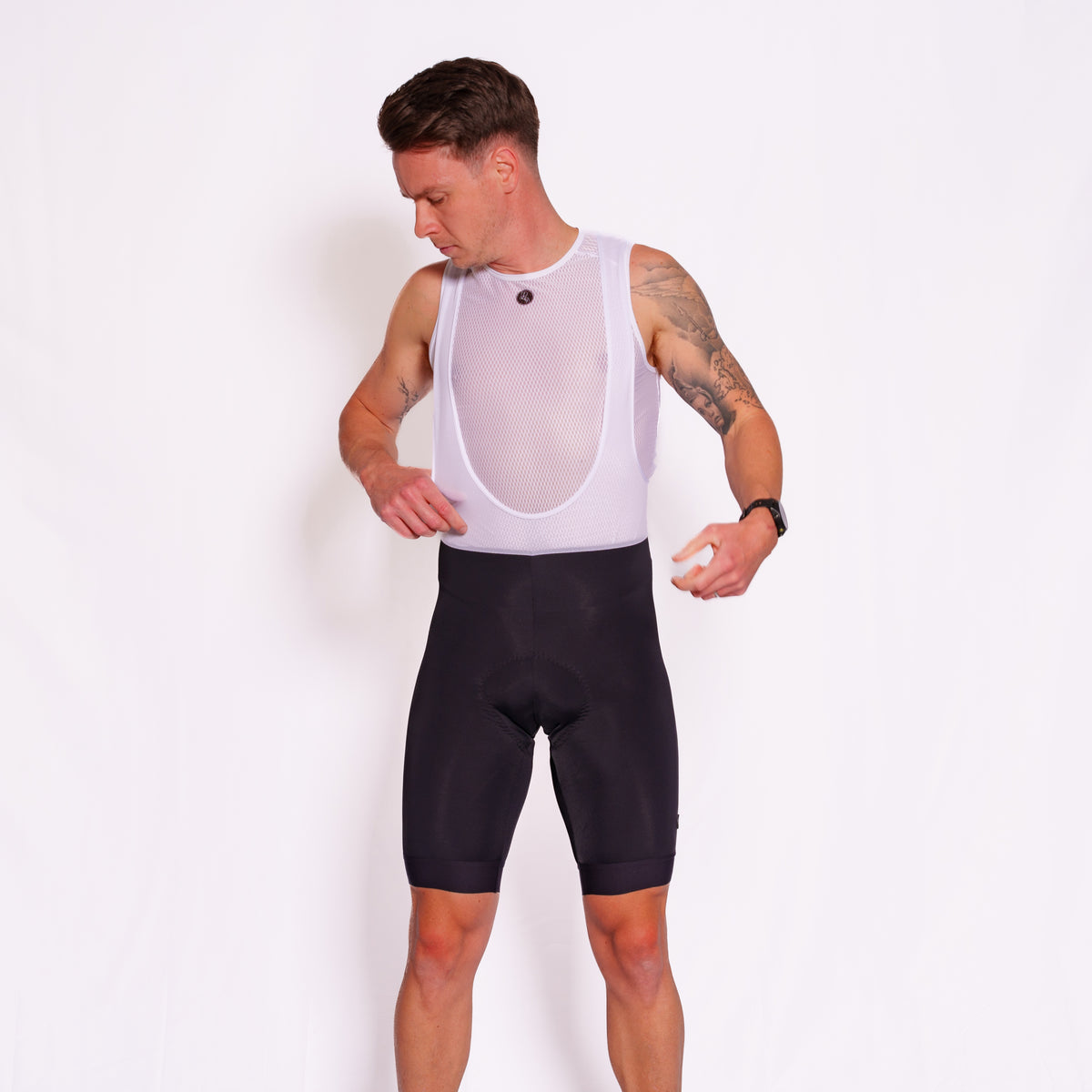 Men's Black Foundation Bib Shorts Attacus Cycling