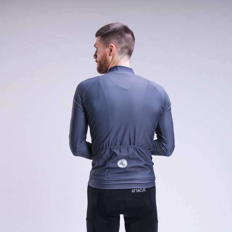 Men's Grey Thermal Long Sleeve Jersey
