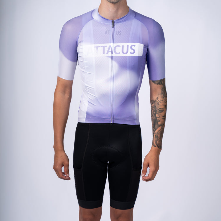 Ember Purple Marble New Foundation Cycling Jersey Men