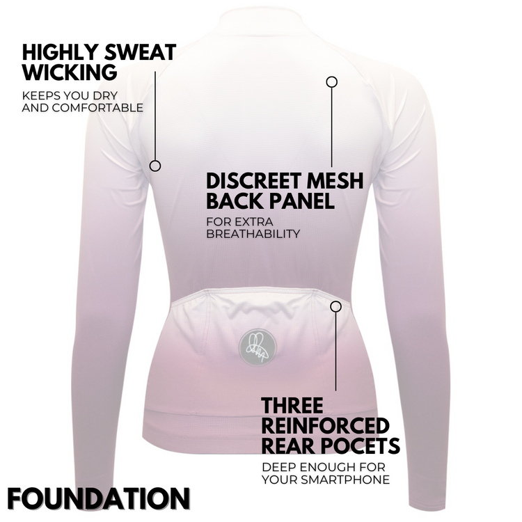 Women's Purple Dissolve Long Sleeve Foundation Jersey