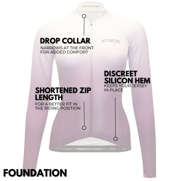 Women's Purple Dissolve Long Sleeve Foundation Jersey