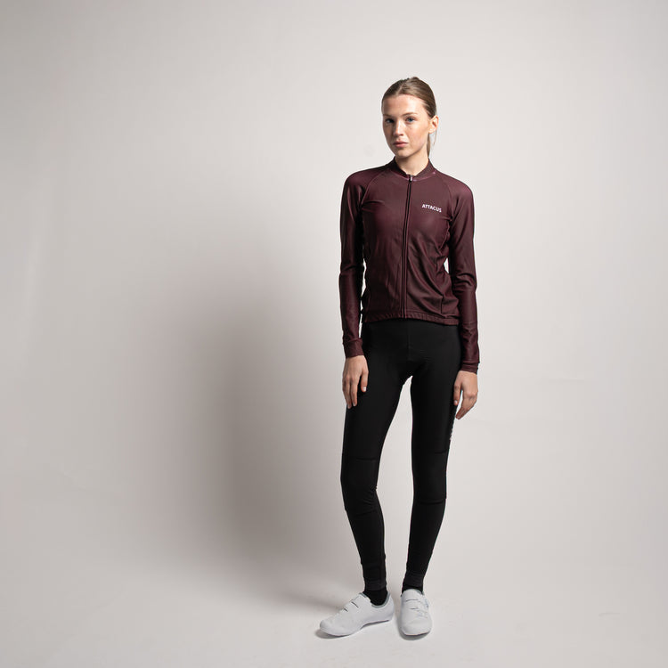 Dark Purple Thermal LS Jersey W