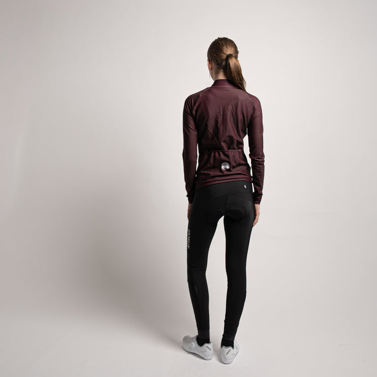 Dark Purple Thermal LS Jersey W