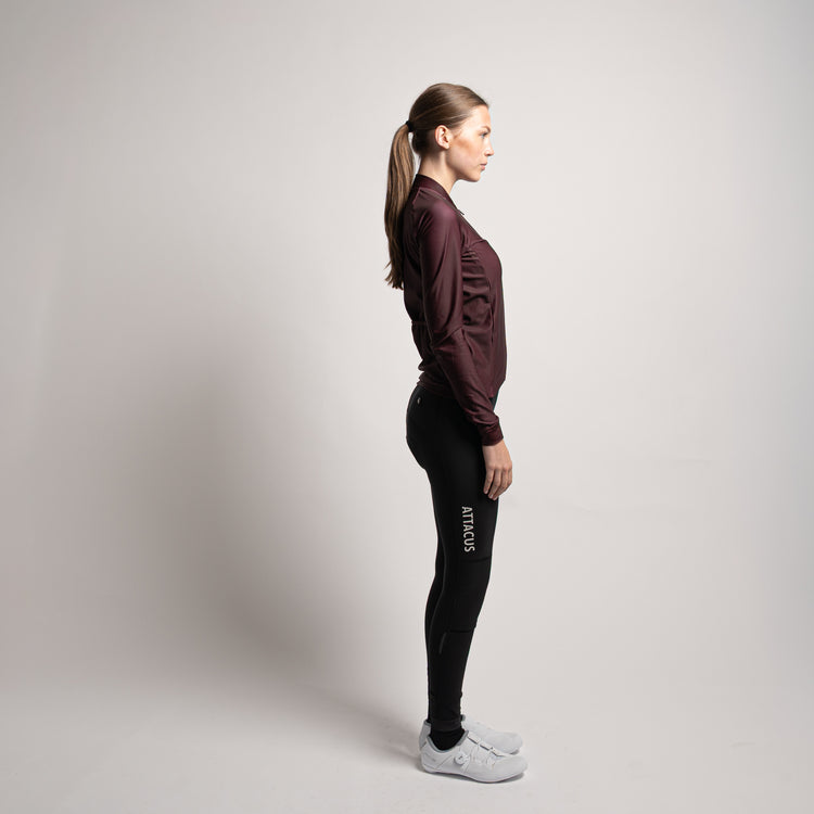 Dark Purple Thermal LS Jersey W