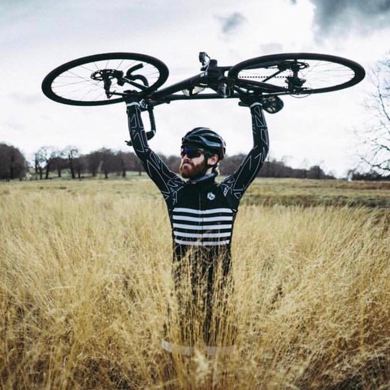 Francis Cade films endurance cyclist Chris Hall during his 107 for 107 challenge
