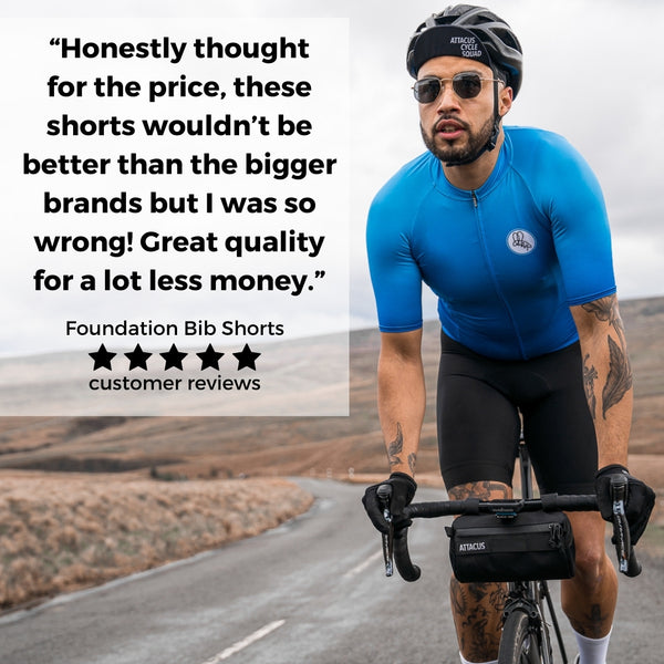 Men's Black Foundation Bib Shorts