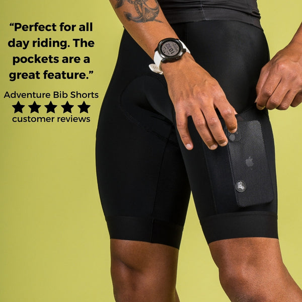 Men's Black Adventure Bib Shorts