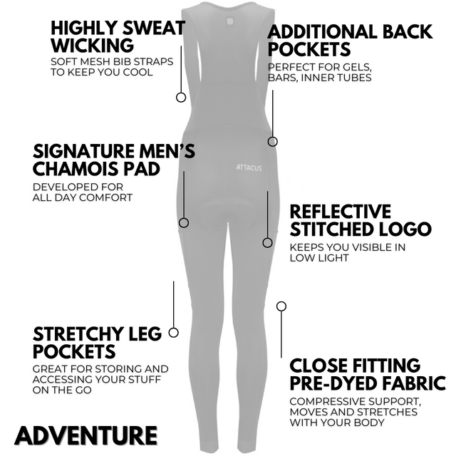 Women's Black Adventure Bib Tights