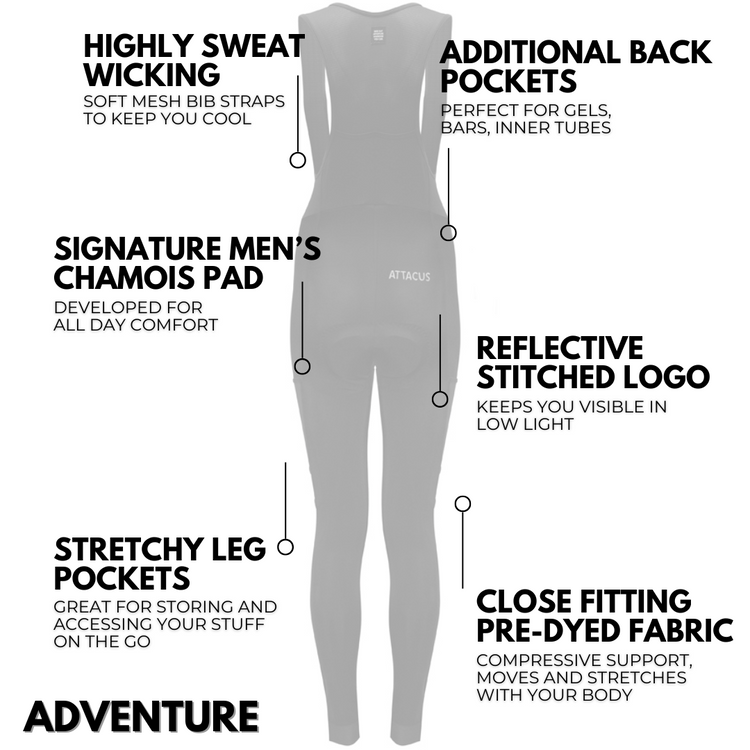Women's Black Adventure Bib Tights
