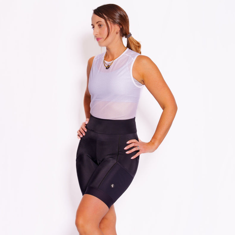 Women's Black Adventure High Waisted Shorts