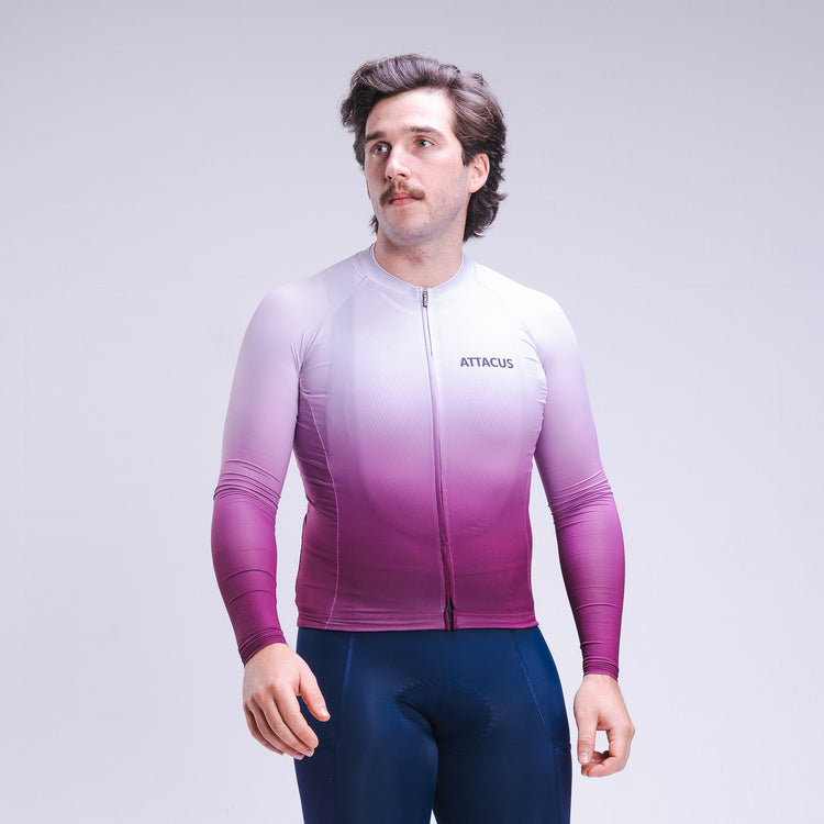 Men's Purple Dissolve Long Sleeve Foundation Jersey