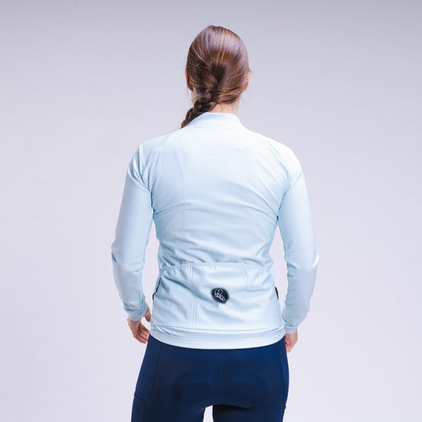 Women's Light Blue Thermal Long Sleeve Jersey