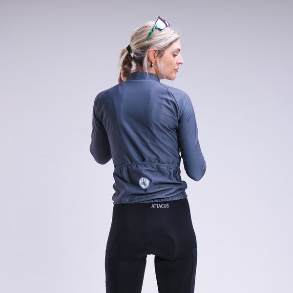 Women's Grey Thermal Long Sleeve Jersey