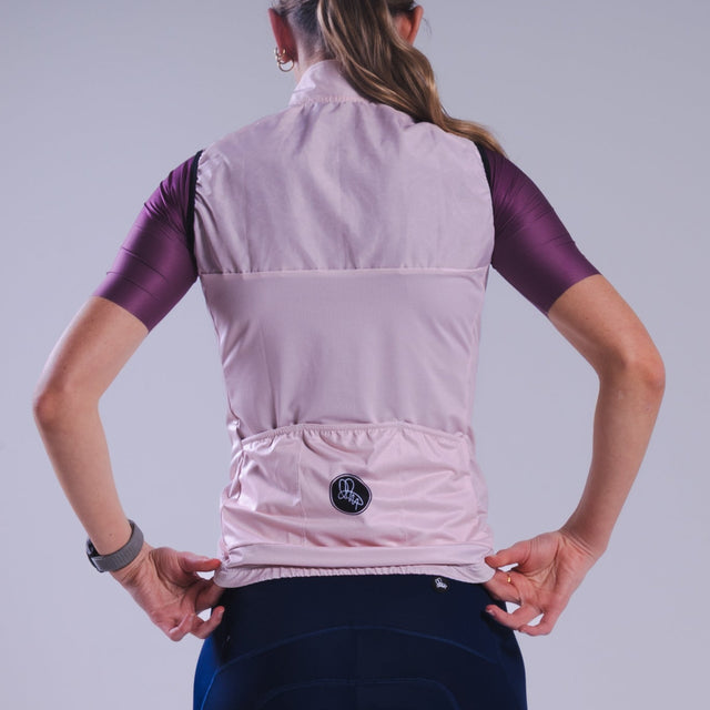 Women's Cream Lightweight Windproof Gilet
