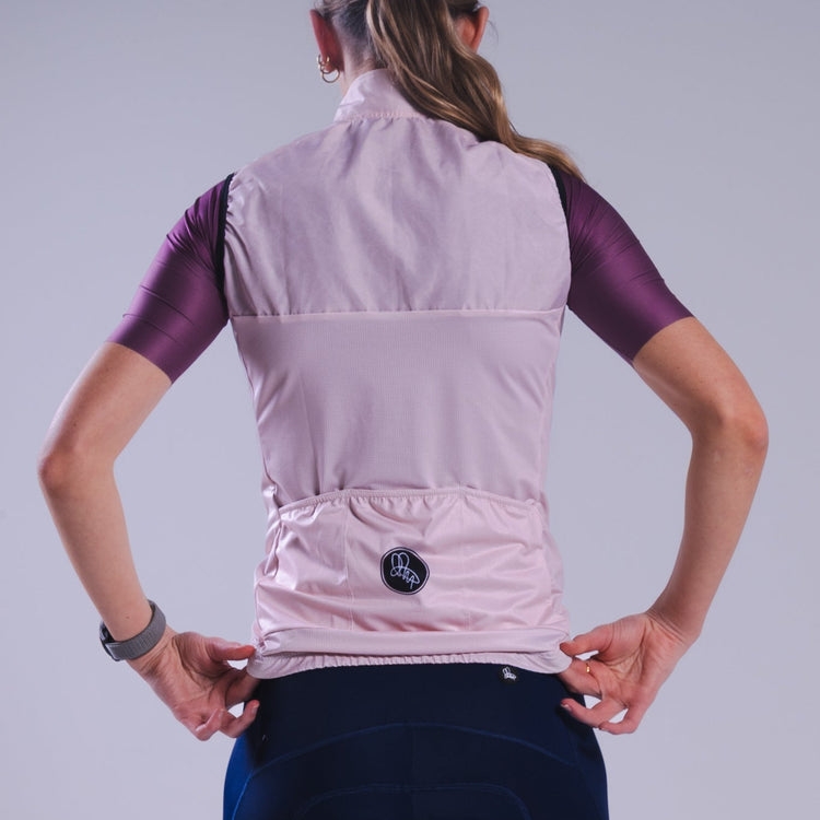 Women's Cream Lightweight Windproof Gilet