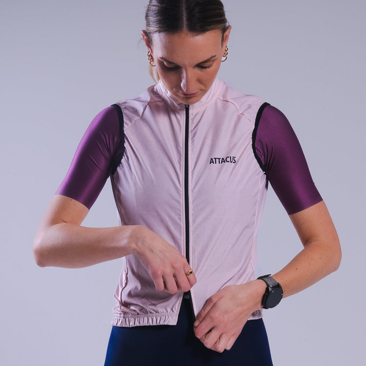 Women's Cream Lightweight Windproof Gilet