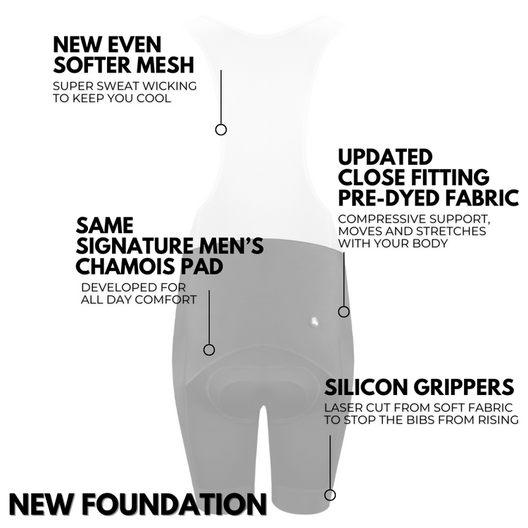 Women's Black Foundation Bib Shorts