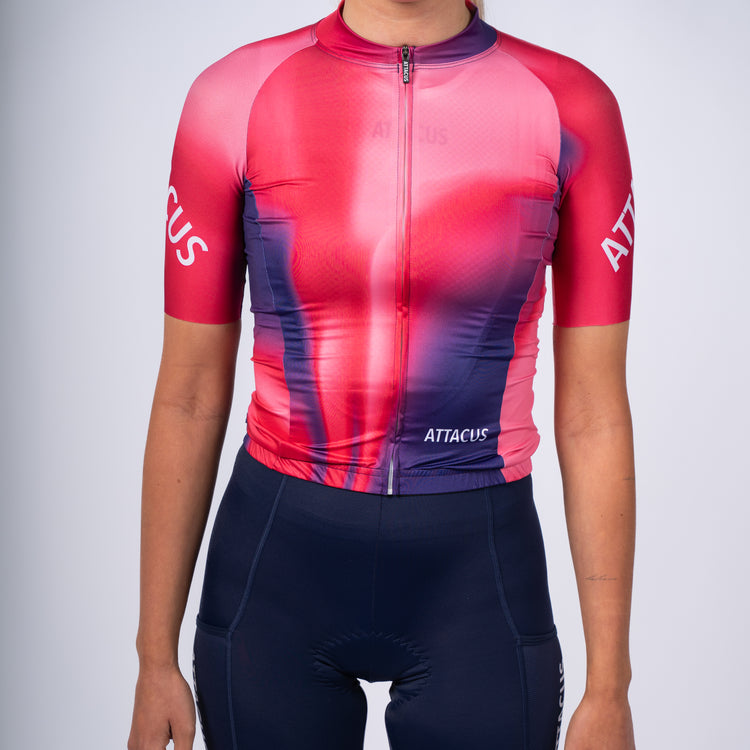 Phase Pink/Blue New Foundation Cycling Jersey Women