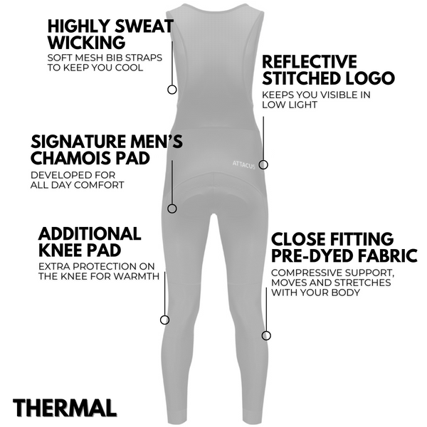 Men's Black Thermal Foundation Bib Tights