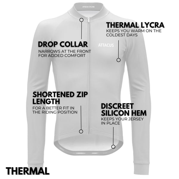 Men's Grey Thermal Long Sleeve Jersey