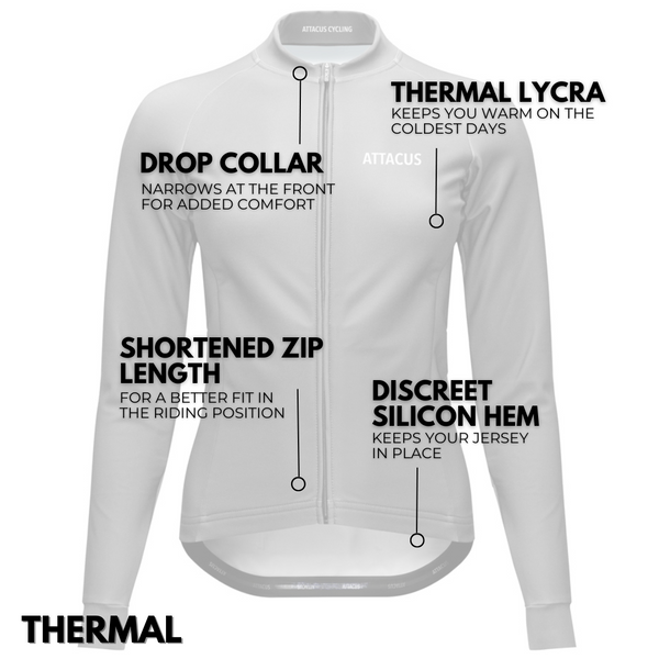 Women's Grey Thermal Long Sleeve Jersey