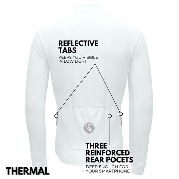 Men's Light Blue Thermal Long Sleeve Jersey