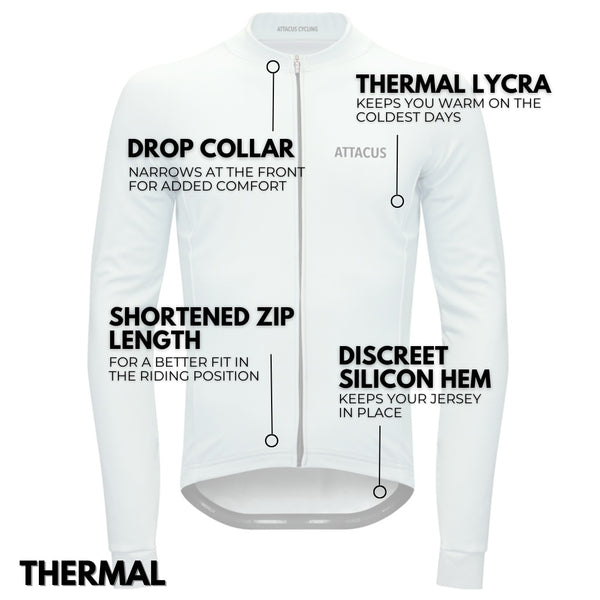 Men's Light Blue Thermal Long Sleeve Jersey