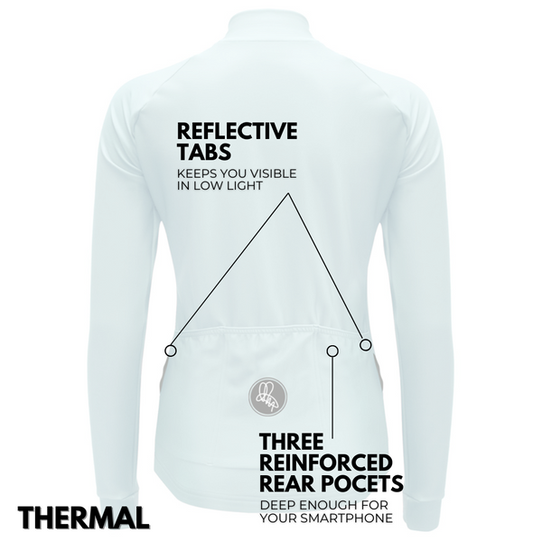 Women's Light Blue Thermal Long Sleeve Jersey