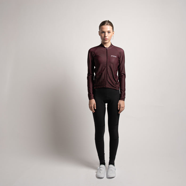 Dark Purple Thermal LS Jersey W