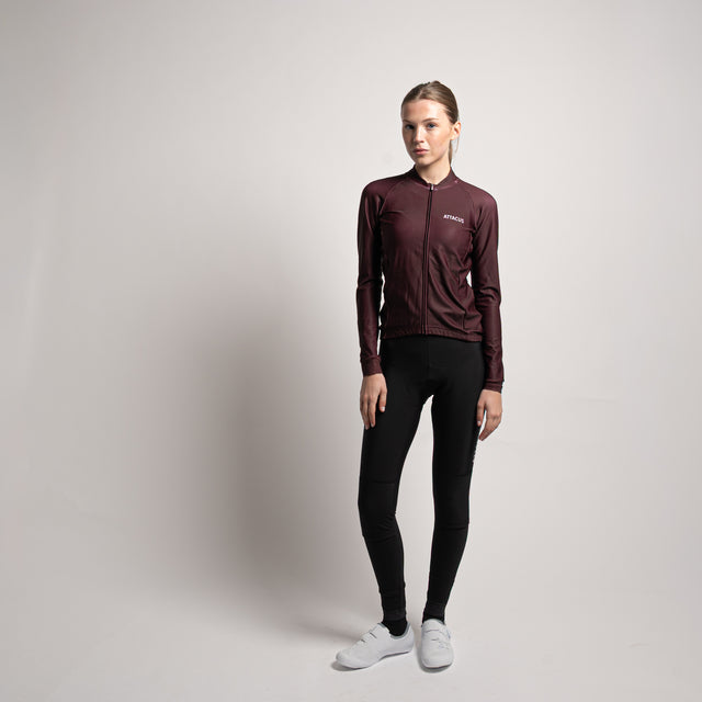 Dark Purple Thermal LS Jersey W