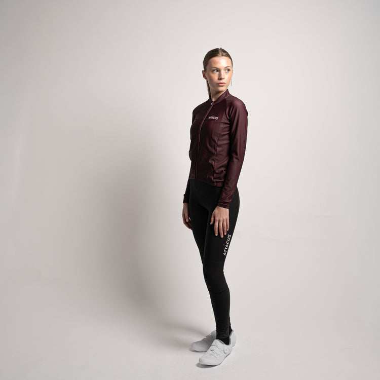 Dark Purple Thermal LS Jersey W