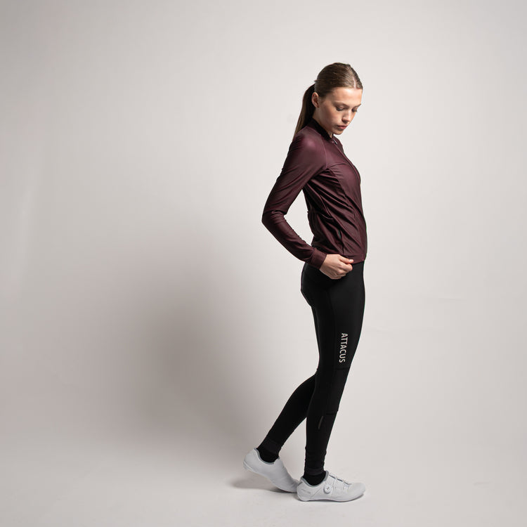 Dark Purple Thermal LS Jersey W