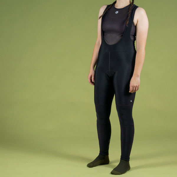 Women's Black Thermal Foundation Bib Tights