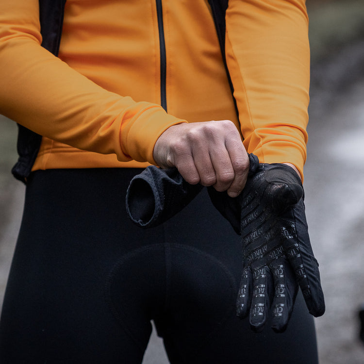 Black Lightweight Full Finger Gloves